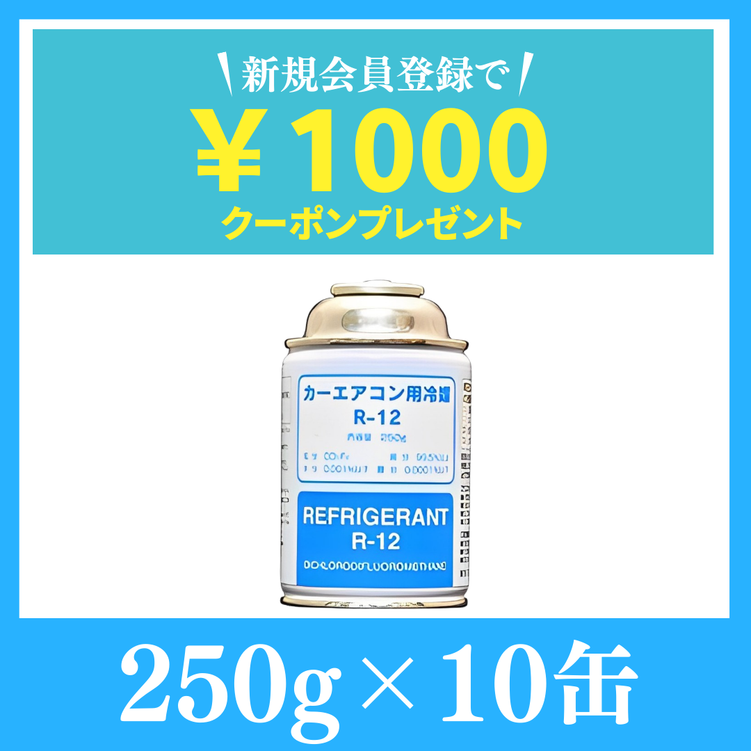 純国産品R-12 | カーエアコンガス【250ｇ×10缶】