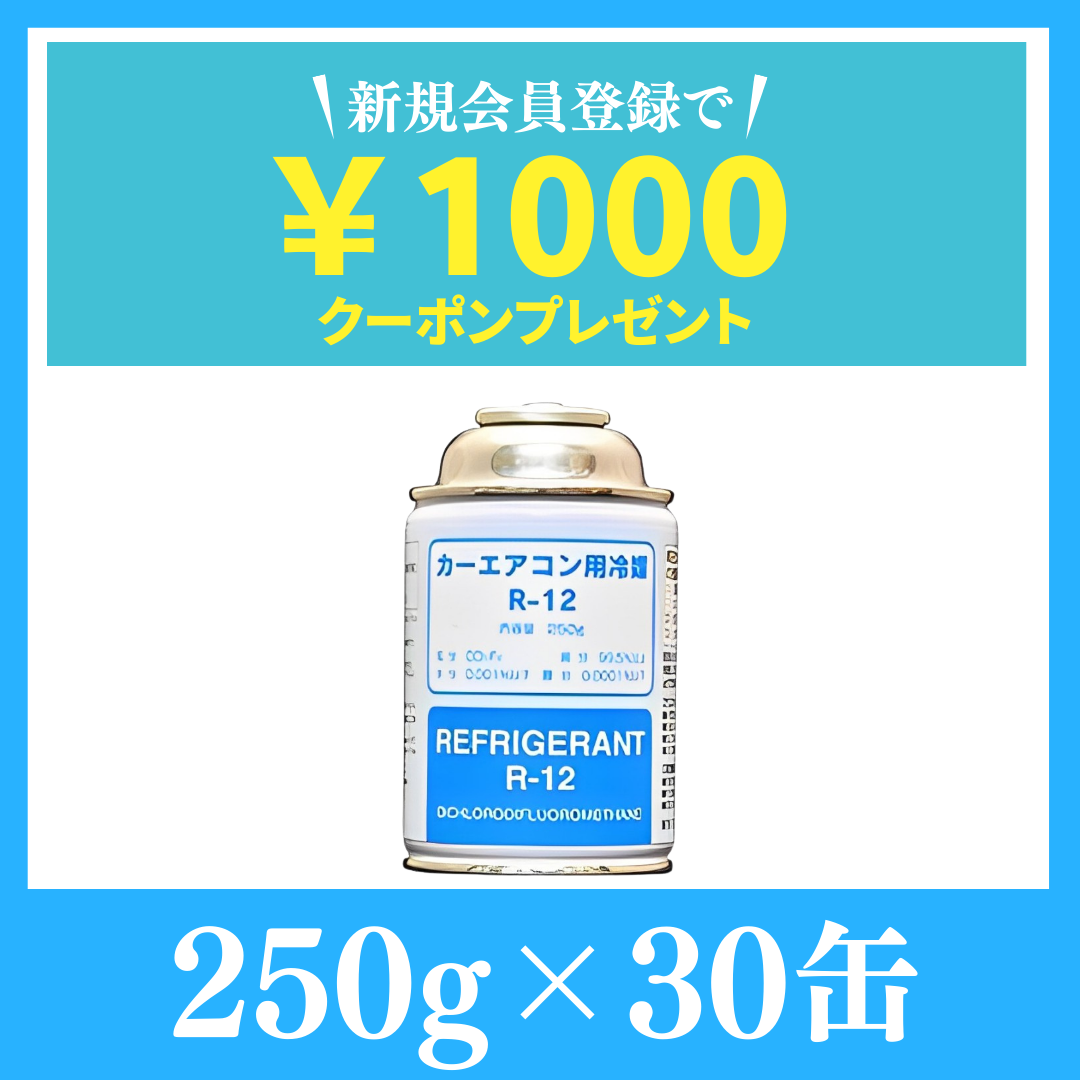 純国産品R-12 | カーエアコンガス【250ｇ×30缶】