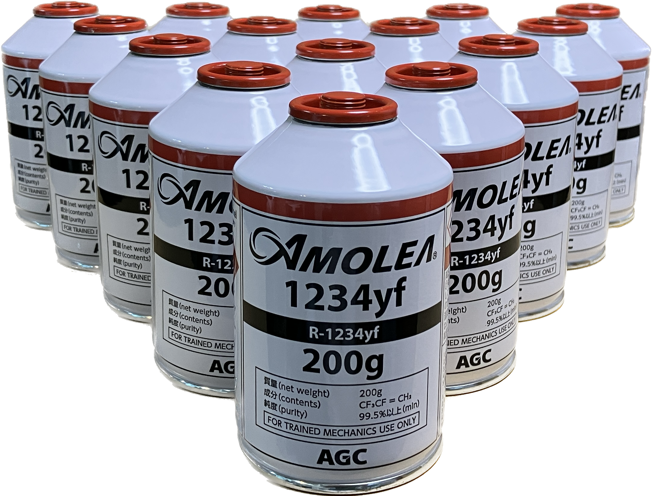 HFO-1234yfカーエアコン用冷媒200ｇ×15缶（AMOREA）AGC　送料無料！